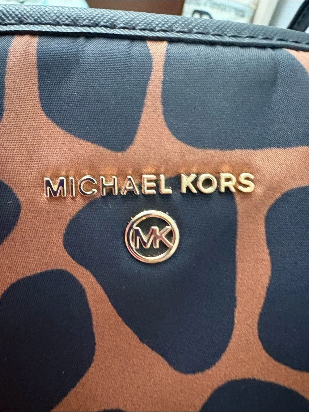 🖤🤎 MICHAEL KORS Brown & Black Animal Print Tote NWOT